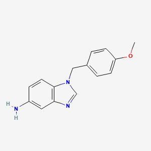 molecular formula C15H15N3O B8686674 1-(4-methoxybenzyl)-1H-benzo[d]imidazol-5-amine 