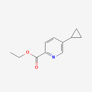 molecular formula C11H13NO2 B8686675 Ethyl 5-cyclopropylpyridine-2-carboxylate 