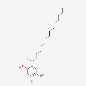 molecular formula C22H37ClO2 B8686679 2-Chloro-5-sec-hexadecylhydroquinone CAS No. 137193-60-3