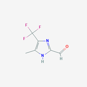 molecular formula C6H5F3N2O B8686692 5-Methyl-4-(trifluoromethyl)-1H-imidazole-2-carbaldehyde 