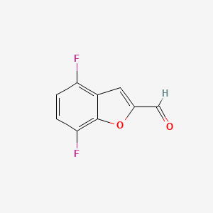 molecular formula C9H4F2O2 B8686733 4,7-Difluorobenzofuran-2-carbaldehyde 