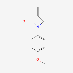 molecular formula C11H11NO2 B8686759 2-Azetidinone, 1-(4-methoxyphenyl)-3-methylene- CAS No. 69193-56-2