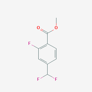 molecular formula C9H7F3O2 B8686829 Methyl 4-(difluoromethyl)-2-fluorobenzoate 