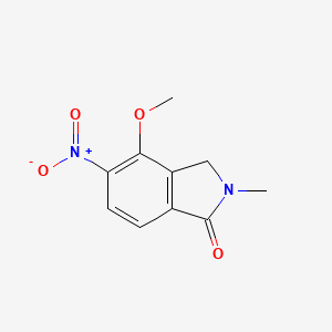 molecular formula C10H10N2O4 B8686845 4-Methoxy-2-methyl-5-nitroisoindolin-1-one 