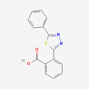 molecular formula C15H10N2O2S B8686866 2-(5-Phenyl-1,3,4-thiadiazol-2-yl)benzoic acid CAS No. 59415-41-7