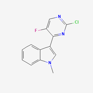 molecular formula C13H9ClFN3 B8686921 3-(2-chloro-5-fluoropyrimidin-4-yl)-1-methyl-1H-indole 