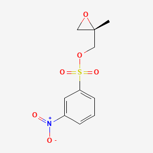 molecular formula C10H11NO6S B8687032 (S)-(2-Methyloxiran-2-yl)methyl 3-nitrobenzenesulfonate 