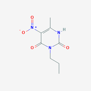 molecular formula C8H11N3O4 B8687053 6-Methyl-5-nitro-3-propyl-1,3-dihydropyrimidine-2,4-dione CAS No. 157119-78-3