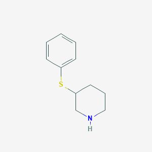 molecular formula C11H15NS B8687066 3-(Phenylthio)piperidine 