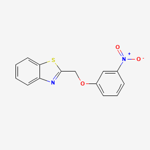 molecular formula C14H10N2O3S B8687088 2-[(3-Nitrophenoxy)methyl]-1,3-benzothiazole CAS No. 103089-75-4