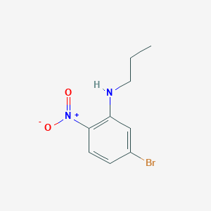 molecular formula C9H11BrN2O2 B8687122 5-bromo-2-nitro-N-propylbenzenamine 