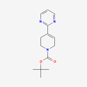 molecular formula C14H19N3O2 B8687201 tert-Butyl4-(pyrimidin-2-yl)-3,6-dihydropyridine-1(2H)-carboxylate 