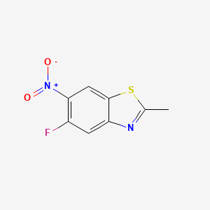 molecular formula C8H5FN2O2S B8687221 5-Fluoro-2-methyl-6-nitrobenzo[d]thiazole 
