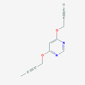 molecular formula C11H10N2O2 B8687248 4-(2-Butyn-1-yloxy)-6-(2-propyn-1-yloxy)pyrimidine 