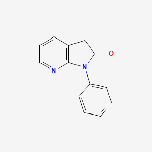 molecular formula C13H10N2O B8687263 1,3-dihydro-1-phenyl-2H-Pyrrolo[2,3-b]pyridin-2-one CAS No. 127555-71-9