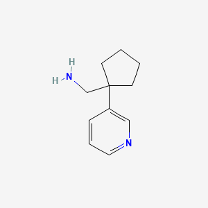 molecular formula C11H16N2 B8687341 [1-(Pyridin-3-yl)cyclopentyl]methanamine 
