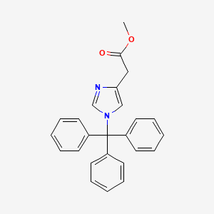 molecular formula C25H22N2O2 B8687362 1-(triphenylmethyl)-1H-Imidazole-4-acetic acid methyl ester 