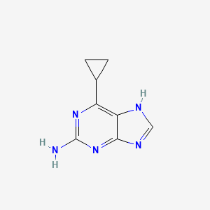 molecular formula C8H9N5 B8687381 6-Cyclopropyl-3H-purin-2-amine 