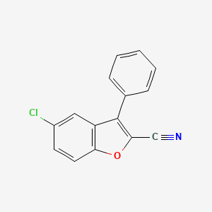 molecular formula C15H8ClNO B8687383 5-Chloro-3-phenyl-1-benzofuran-2-carbonitrile CAS No. 58878-49-2