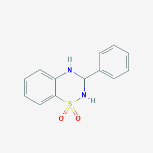 molecular formula C13H12N2O2S B8687394 3-Phenyl-3,4-dihydro-2H-1,2,4-benzothiadiazine-1,1-dioxide 