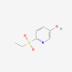 molecular formula C7H9NO3S B8687400 6-(Ethanesulfonyl)pyridin-3-ol CAS No. 859536-32-6