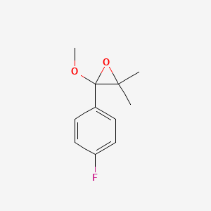 molecular formula C11H13FO2 B8687418 2-(4-Fluorophenyl)-2-methoxy-3,3-dimethyloxirane CAS No. 88539-00-8