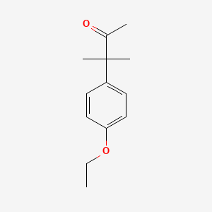 molecular formula C13H18O2 B8687441 2-Butanone, 3-(4-ethoxyphenyl)-3-methyl- CAS No. 89765-17-3