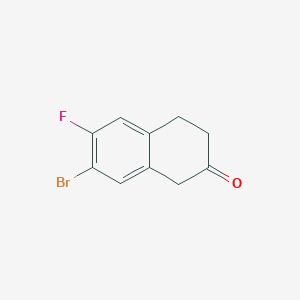 molecular formula C10H8BrFO B8687449 7-bromo-6-fluoro-3,4-dihydronaphthalen-2(1H)-one 