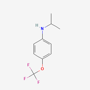 molecular formula C10H12F3NO B8687478 Isopropyl-(4-trifluoromethoxy-phenyl)-amine 