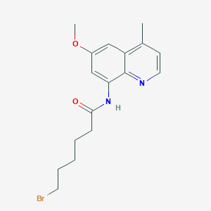 molecular formula C17H21BrN2O2 B8687512 6-Bromo-N-(6-methoxy-4-methyl-8-quinolinyl)hexanamide CAS No. 75464-75-4