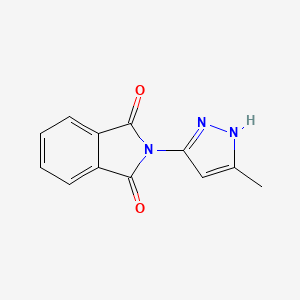 molecular formula C12H9N3O2 B8687647 2-(5-methyl-1H-pyrazol-3-yl)-1H-isoindole-1,3(2H)-dione CAS No. 59208-48-9