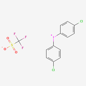 molecular formula C13H8Cl2F3IO3S B8687666 Bis(4-chlorophenyl)iodonium trifluoromethanesulfonate 