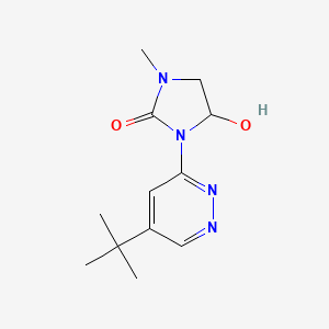 B8687708 2-Imidazolidinone, 3-(5-(1,1-dimethylethyl)-3-pyridazinyl)-4-hydroxy-1-methyl- CAS No. 103286-94-8