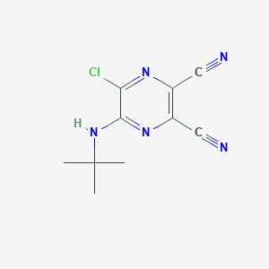 molecular formula C10H10ClN5 B8687777 5-(tert-Butylamino)-6-chloropyrazine-2,3-dicarbonitrile CAS No. 65281-79-0