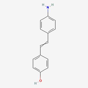 molecular formula C14H13NO B8687785 4-[2-(4-Aminophenyl)ethenyl]phenol 