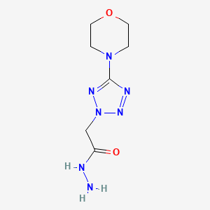 molecular formula C7H13N7O2 B8687806 2-[5-(4-morpholinyl)-2H-tetrazol-2-yl]acetohydrazide 