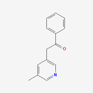 molecular formula C14H13NO B8687813 2-(5-Methyl-3-pyridyl)-1-phenylethanone CAS No. 74212-41-2