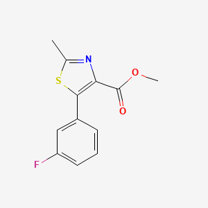 molecular formula C12H10FNO2S B8687821 5-(3-Fluoro-phenyl)-2-methyl-thiazole-4-carboxylic acid methyl ester CAS No. 1007874-04-5