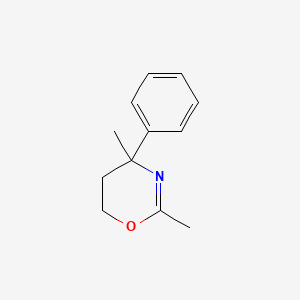 molecular formula C12H15NO B8687835 2,4-Dimethyl-4-phenyl-5,6-dihydro-4H-1,3-oxazine 