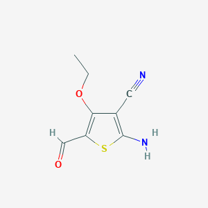 molecular formula C8H8N2O2S B8687859 2-Amino-4-ethoxy-5-formylthiophene-3-carbonitrile CAS No. 105558-87-0