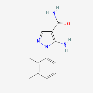 molecular formula C12H14N4O B8687927 5-amino-1-(2,3-dimethylphenyl)-1H-pyrazole-4-carboxamide 