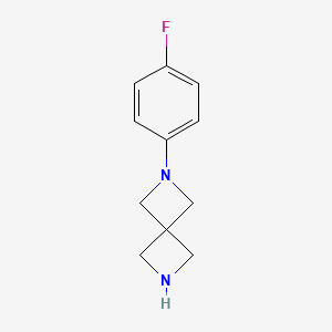 molecular formula C11H13FN2 B8687963 2-(4-Fluorophenyl)-2,6-diazaspiro[3.3]heptane 