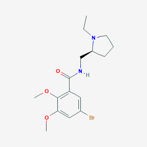 molecular formula C16H23BrN2O3 B008688 (S)-5-溴-N-((1-乙基吡咯烷-2-基)甲基)-2,3-二甲氧基苯甲酰胺 CAS No. 107188-74-9