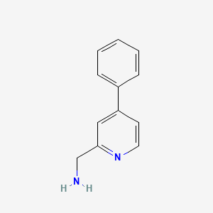 molecular formula C12H12N2 B8688004 4-Phenyl-2-pyridinemethanamine CAS No. 94413-67-9