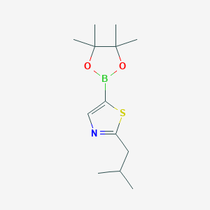 molecular formula C13H22BNO2S B8688106 2-Isobutyl-5-(4,4,5,5-tetramethyl-1,3,2-dioxaborolan-2-yl)thiazole 