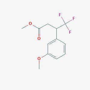 molecular formula C12H13F3O3 B8688236 Methyl 4,4,4-trifluoro-3-(3-(methyloxy)phenyl)butanoate 