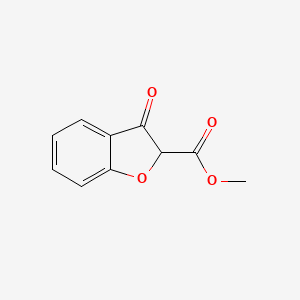 molecular formula C10H8O4 B8688244 2-Benzofurancarboxylic acid, 2,3-dihydro-3-oxo-, methyl ester CAS No. 56434-57-2