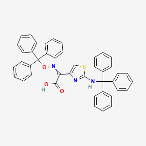 molecular formula C43H33N3O3S B8688338 (Z)-2-(2-Tritylaminothiazol-4-yl)-2-trityloxyiminoacetic acid 