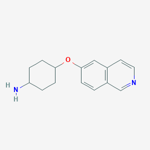 molecular formula C15H18N2O B8688356 cis-4-(Isoquinolin-6-yloxy)-cyclohexylamine 