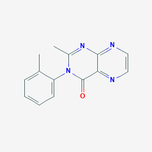 molecular formula C14H12N4O B8688390 2-Methyl-3-(o-tolyl)-4(3H)-pteridinone CAS No. 21635-40-5